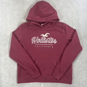 Hollister Womens‎ Juniors Large Maroon Hoodie Sweatshirt